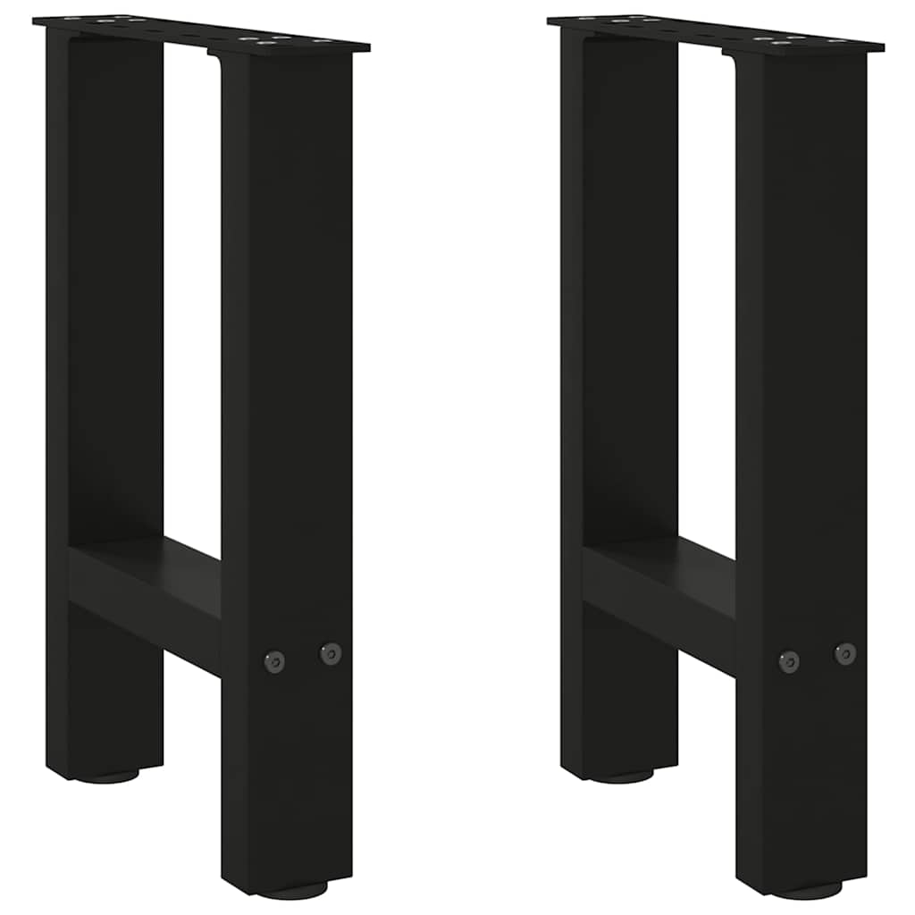 vidaXL Eettafelpoten 2 st 60x(72-73) cm staal zwart