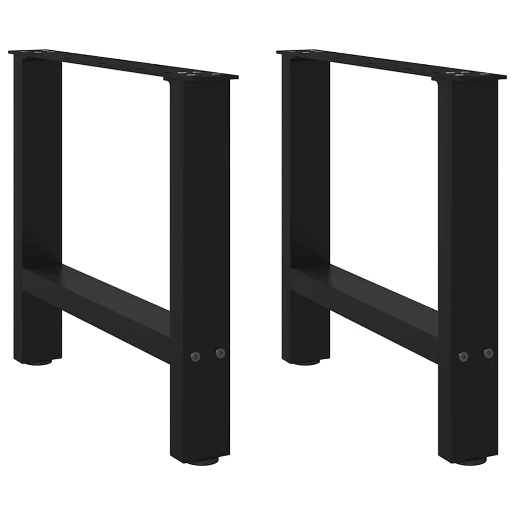 vidaXL Eettafelpoten 2 st 60x(72-73) cm staal zwart