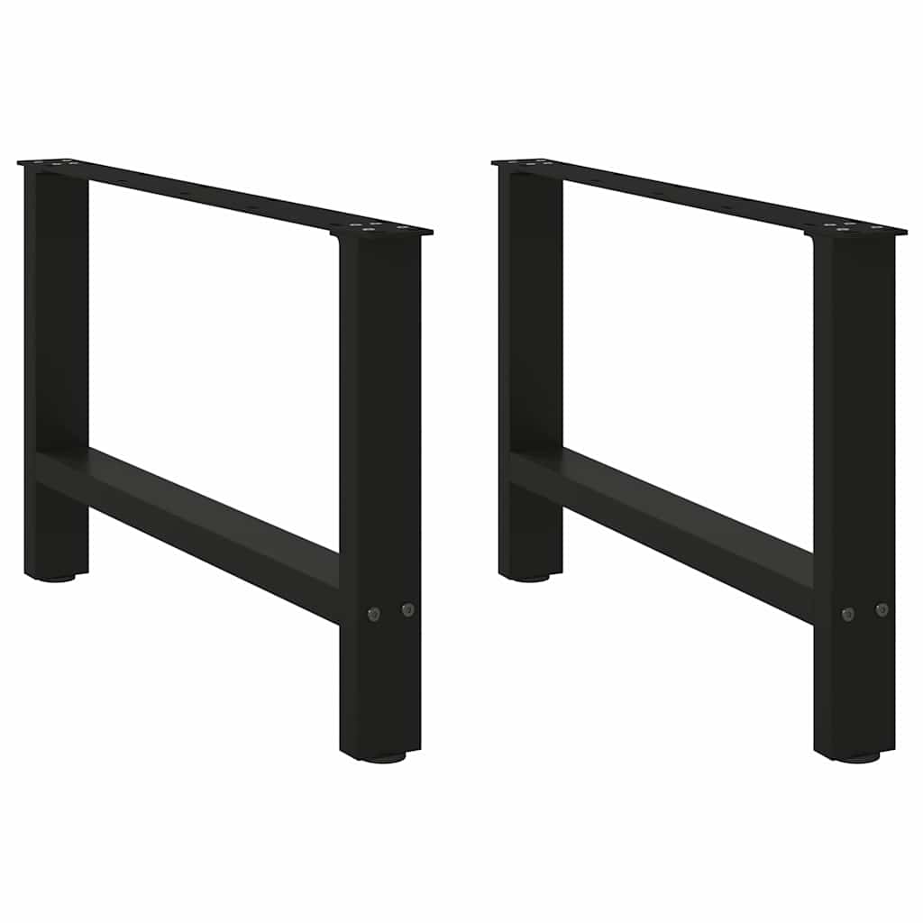 vidaXL Eettafelpoten 2 st 60x(72-73) cm staal zwart