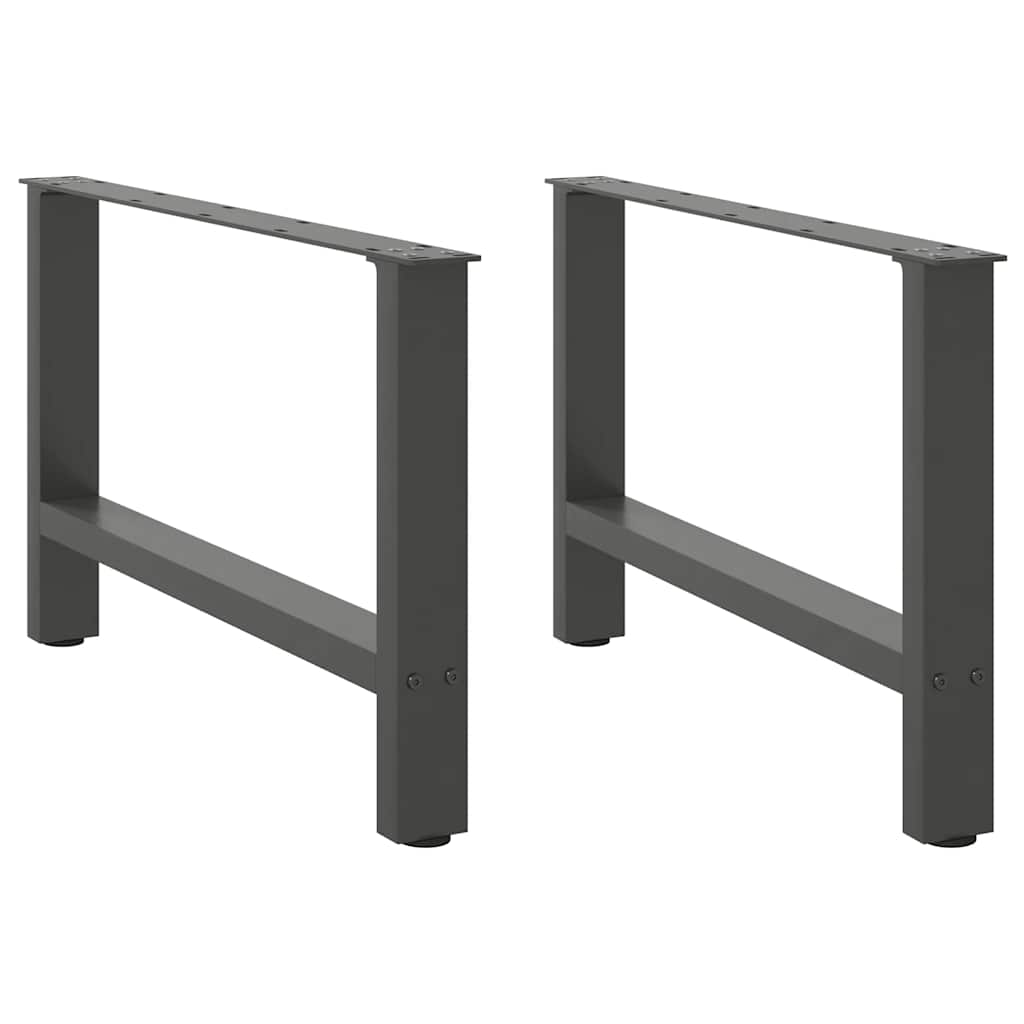 vidaXL Eettafelpoten 2 st 60x(72-73) cm staal zwart