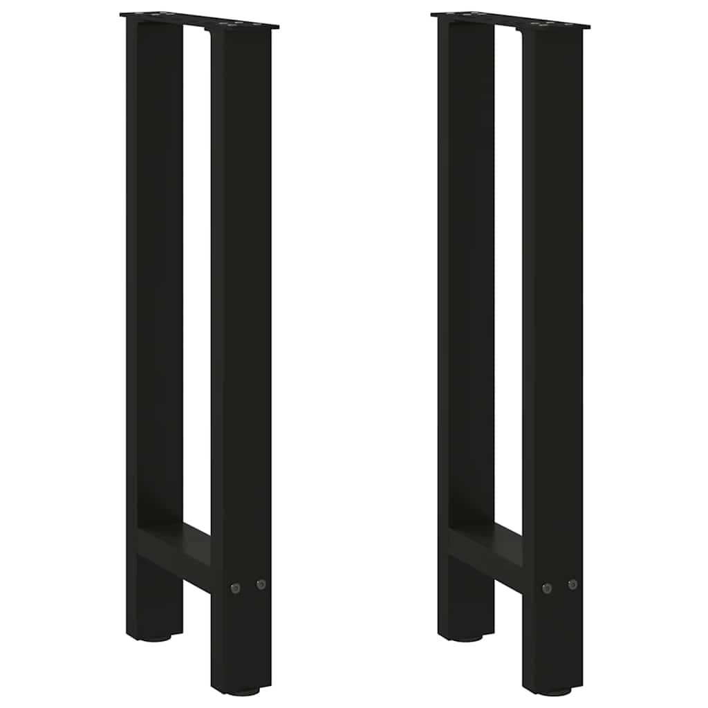 vidaXL Eettafelpoten 2 st 60x(72-73) cm staal zwart