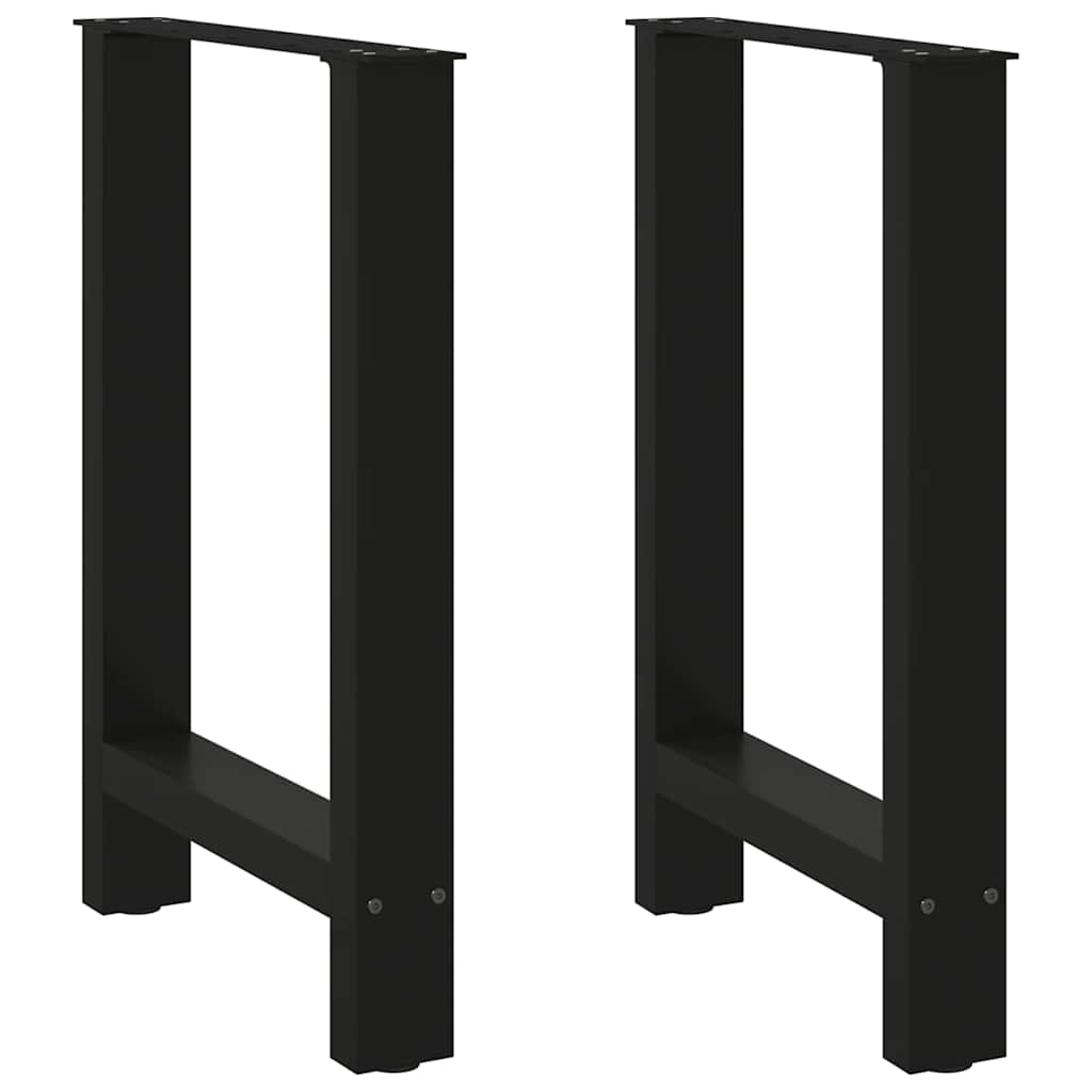 vidaXL Eettafelpoten 2 st 60x(72-73) cm staal zwart