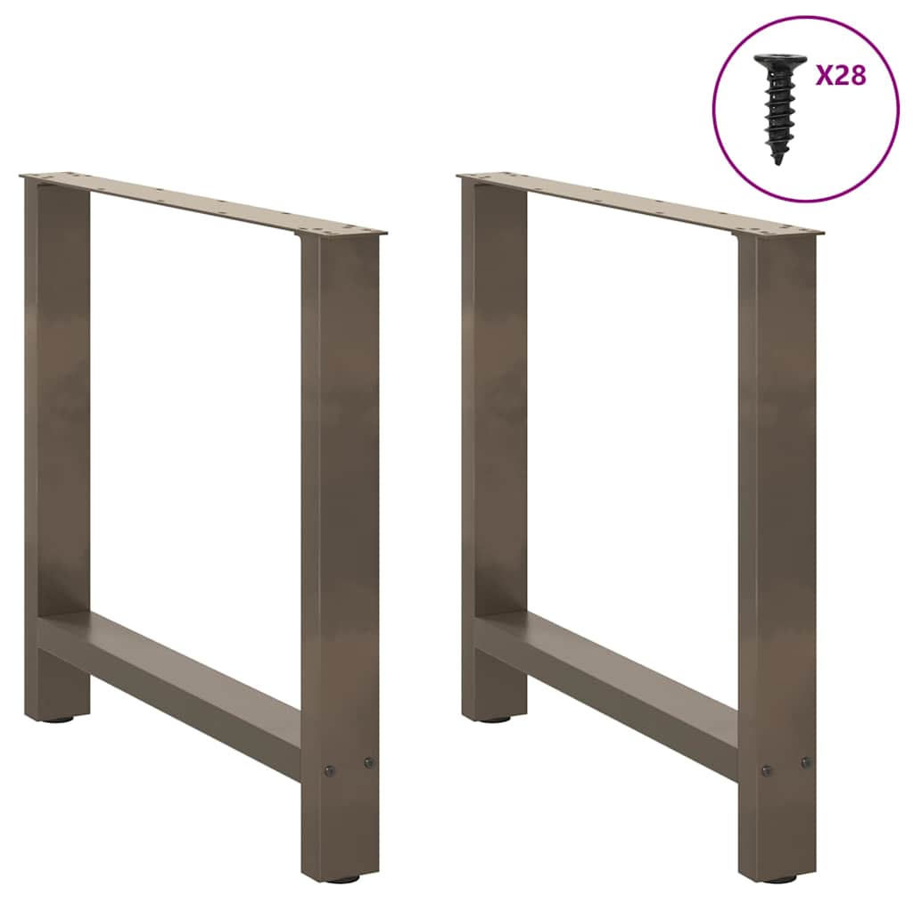 vidaXL Eettafelpoten 2 st 60x(72-73) cm staal zwart