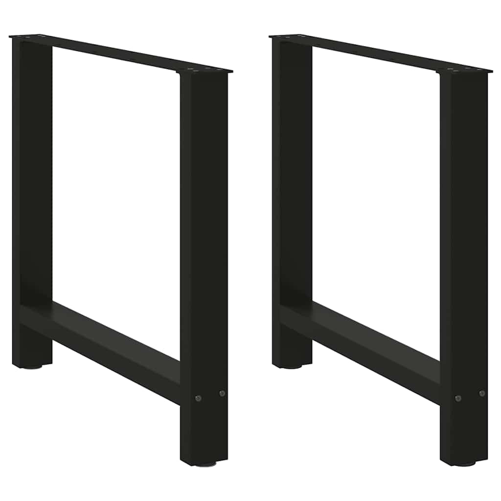 vidaXL Eettafelpoten 2 st 60x(72-73) cm staal zwart