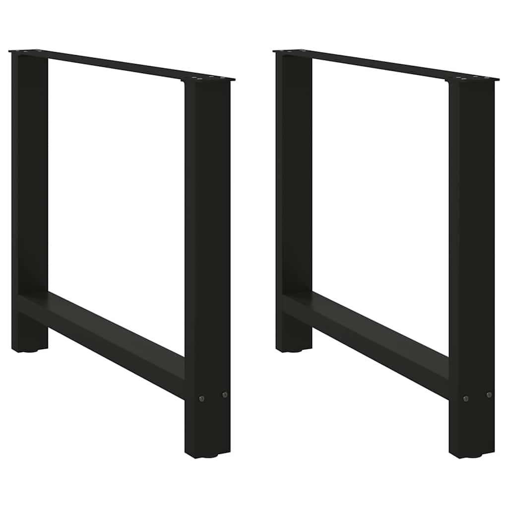 vidaXL Eettafelpoten 2 st 60x(72-73) cm staal zwart