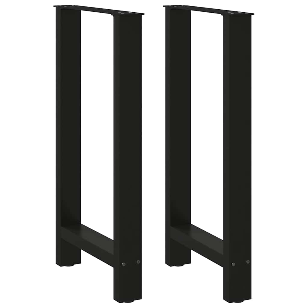 vidaXL Eettafelpoten 2 st 60x(72-73) cm staal zwart