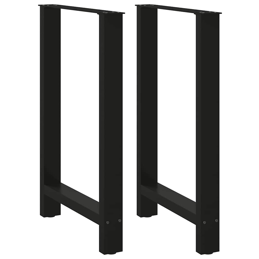 vidaXL Eettafelpoten 2 st 60x(72-73) cm staal zwart