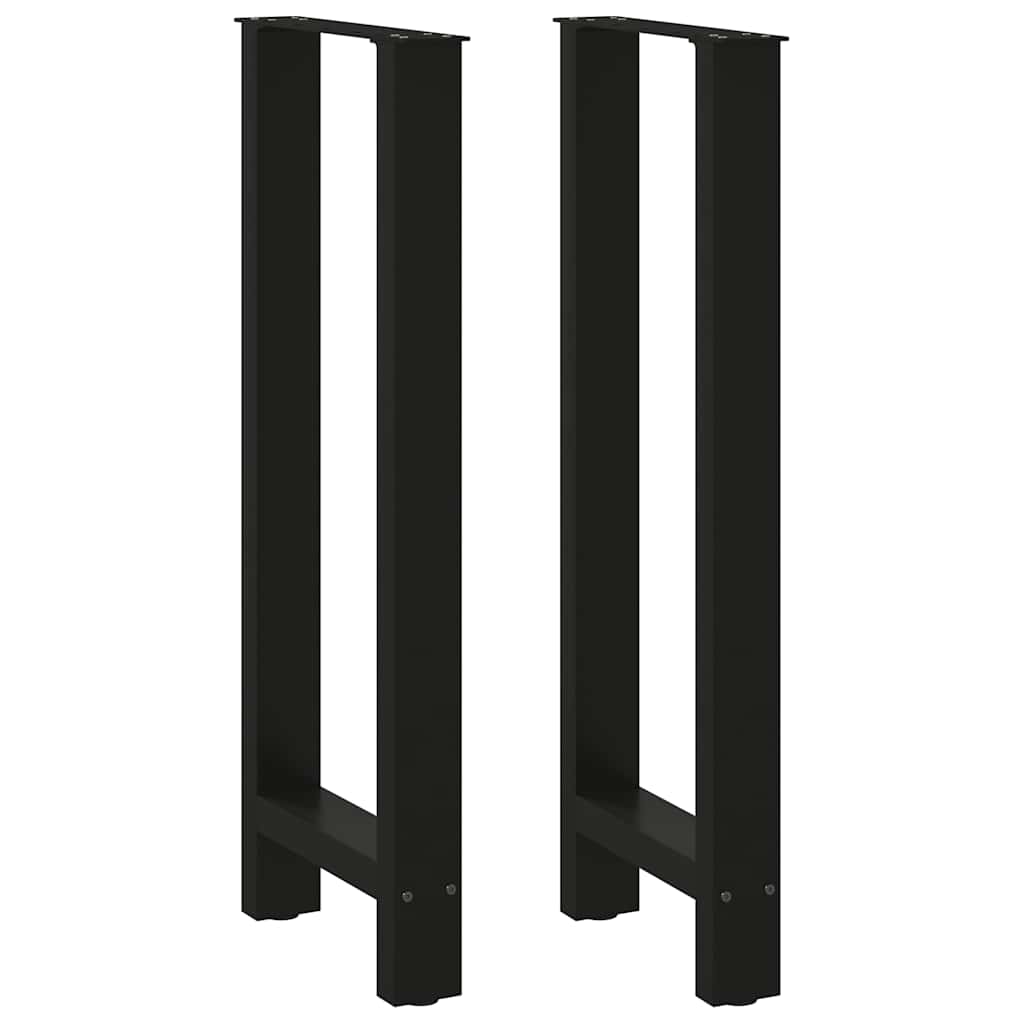 vidaXL Eettafelpoten 2 st 60x(72-73) cm staal zwart