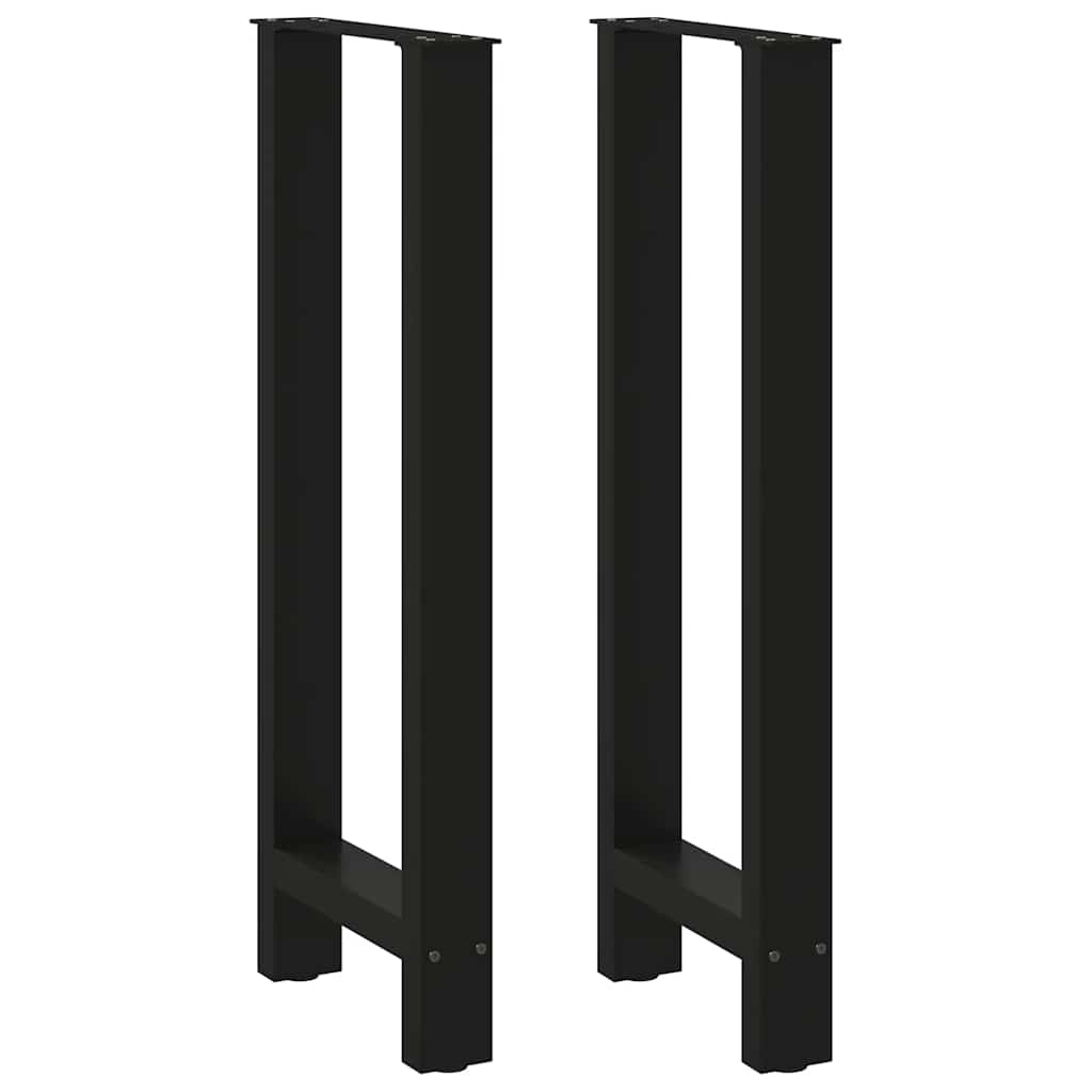 vidaXL Eettafelpoten 2 st 60x(72-73) cm staal zwart