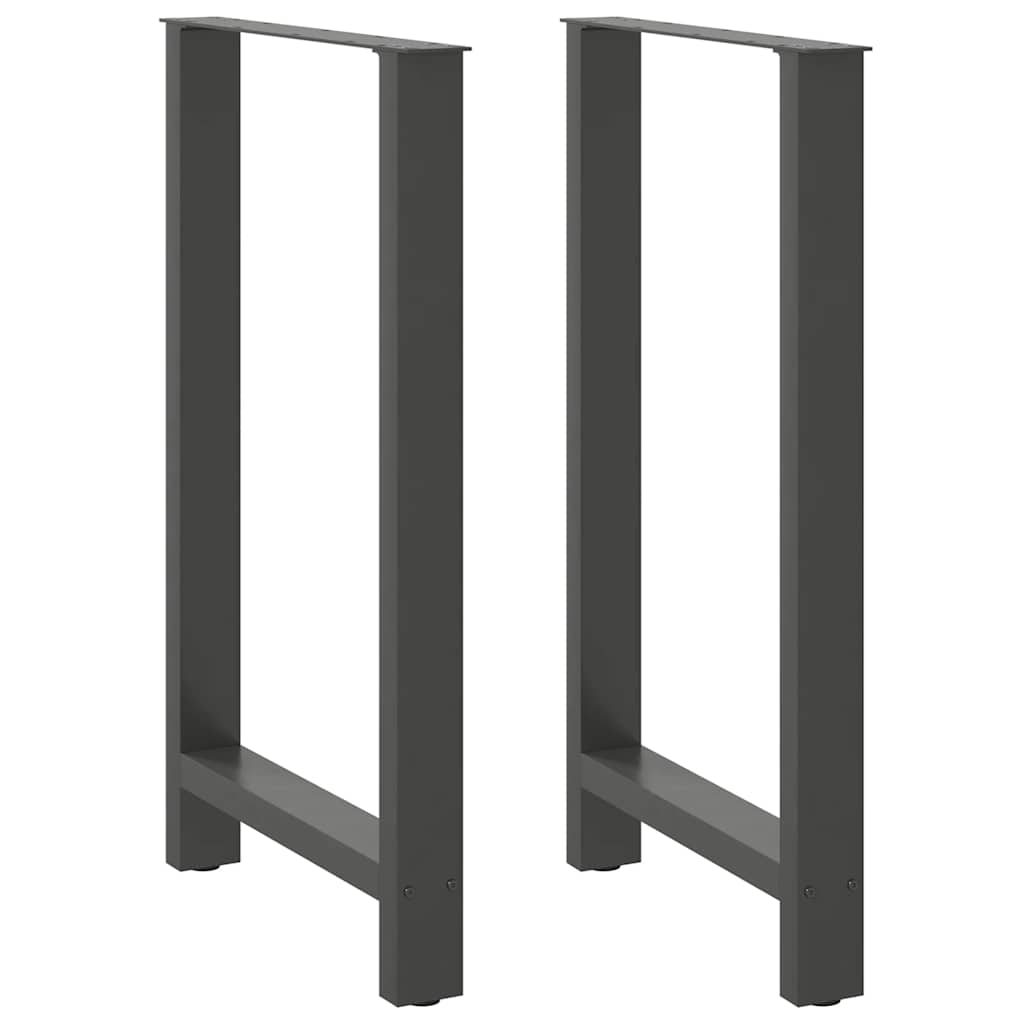 vidaXL Eettafelpoten 2 st 60x(72-73) cm staal zwart