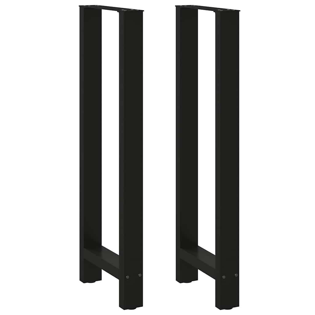 vidaXL Eettafelpoten 2 st 60x(72-73) cm staal zwart
