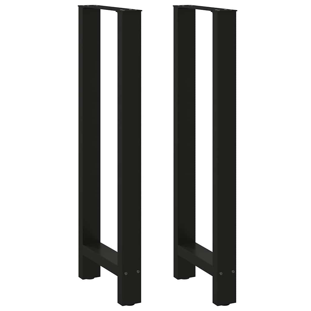 vidaXL Eettafelpoten 2 st 60x(72-73) cm staal zwart