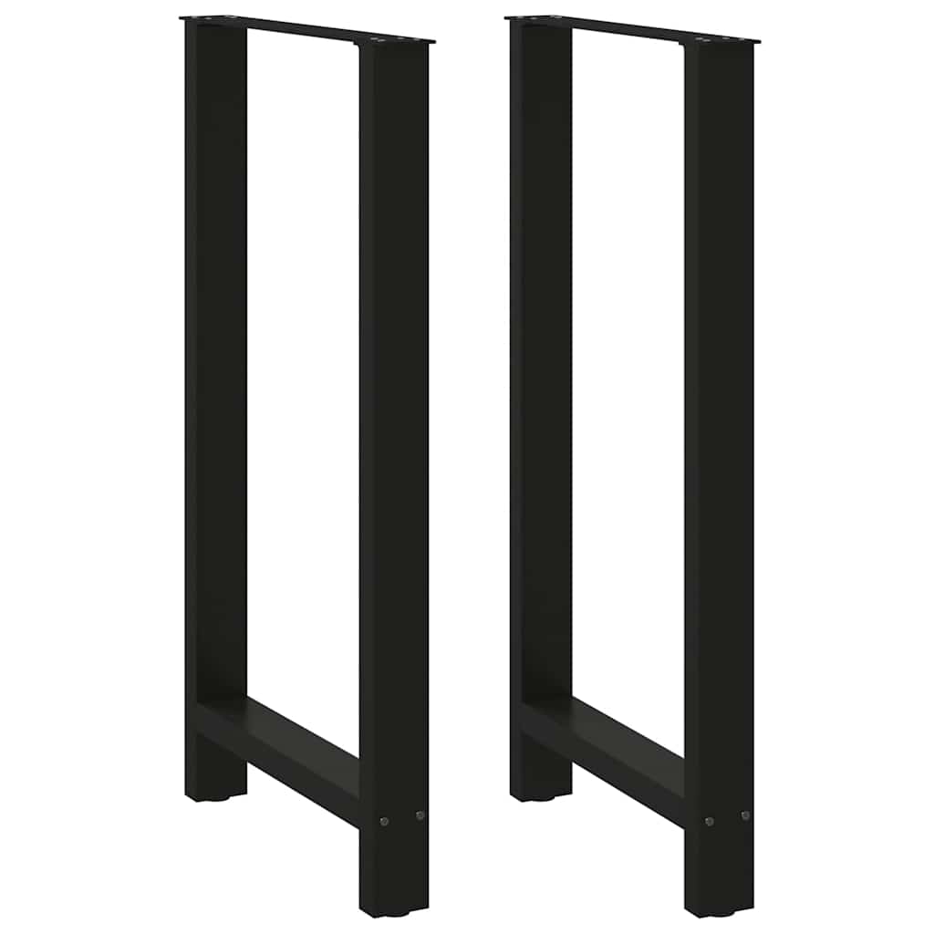 vidaXL Eettafelpoten 2 st 60x(72-73) cm staal zwart