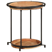vidaXL Bijzettafel Ø55x60 cm massief mangohout - Aashly