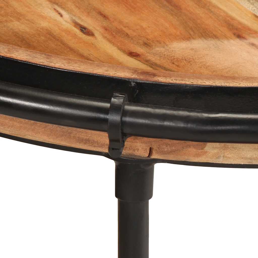 vidaXL Bijzettafel Ø55x60 cm massief mangohout - Aashly