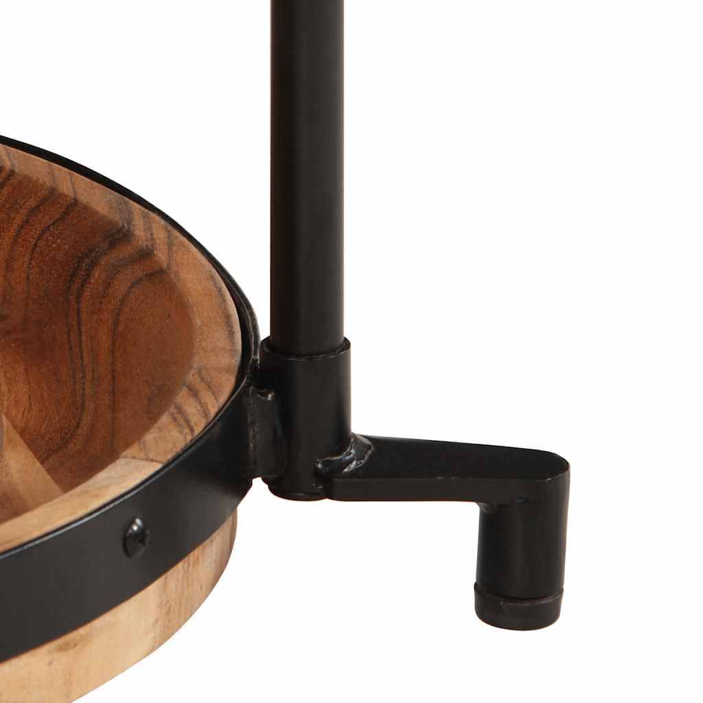 vidaXL Bijzettafel Ø55x60 cm massief mangohout - Aashly