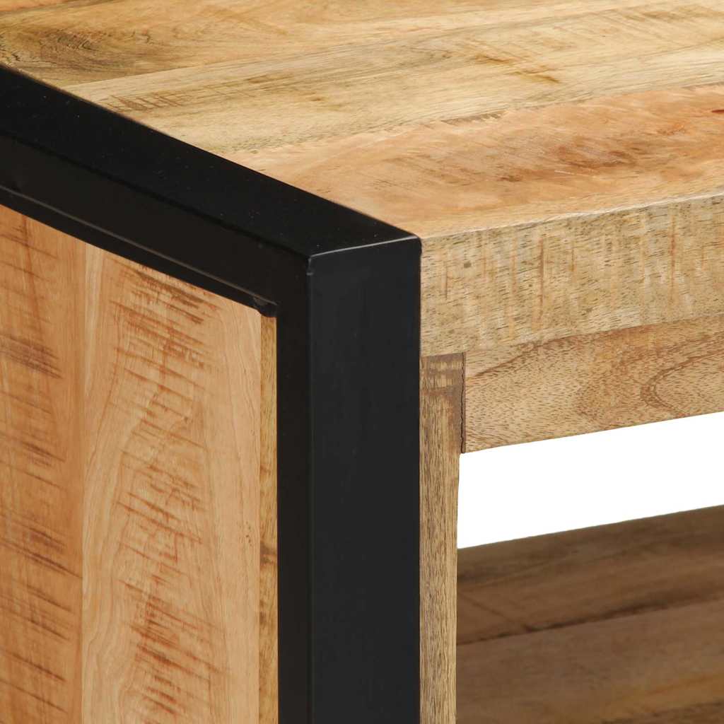 vidaXL Schoenenbank 100x40x50 cm Massief Houten Ruig Mango