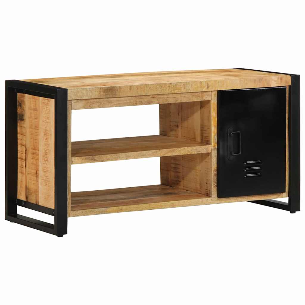 vidaXL Schoenenbank 100x40x50 cm Massief Houten Ruig Mango