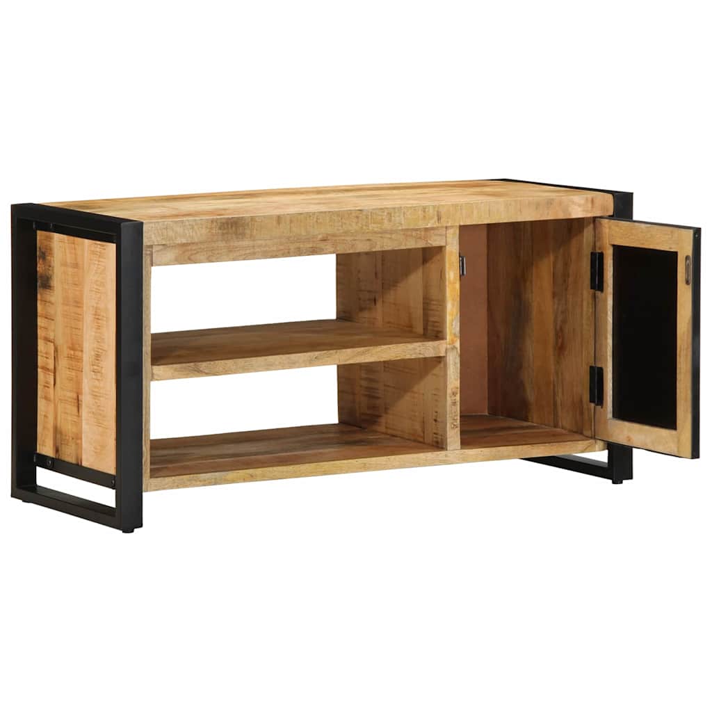 vidaXL Schoenenbank 100x40x50 cm Massief Houten Ruig Mango