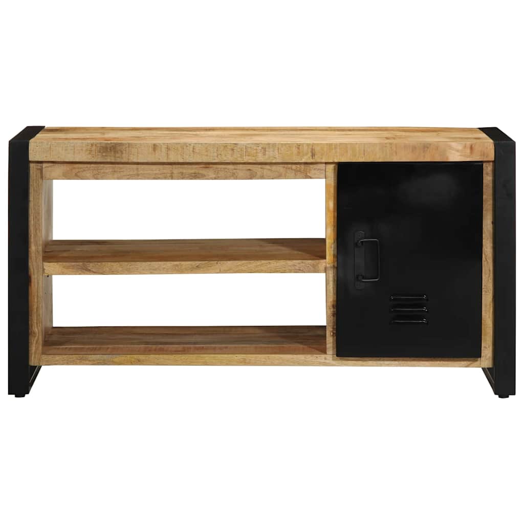 vidaXL Schoenenbank 100x40x50 cm Massief Houten Ruig Mango