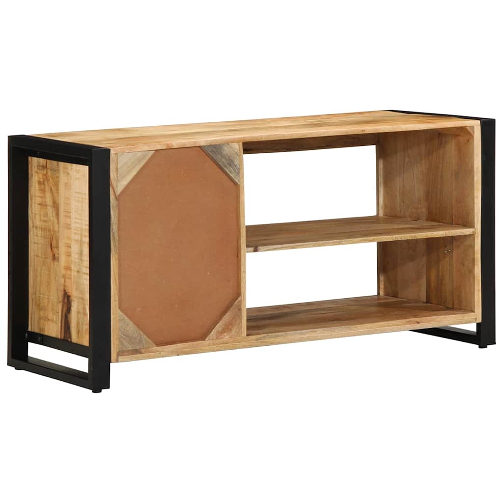 vidaXL Schoenenbank 100x40x50 cm Massief Houten Ruig Mango