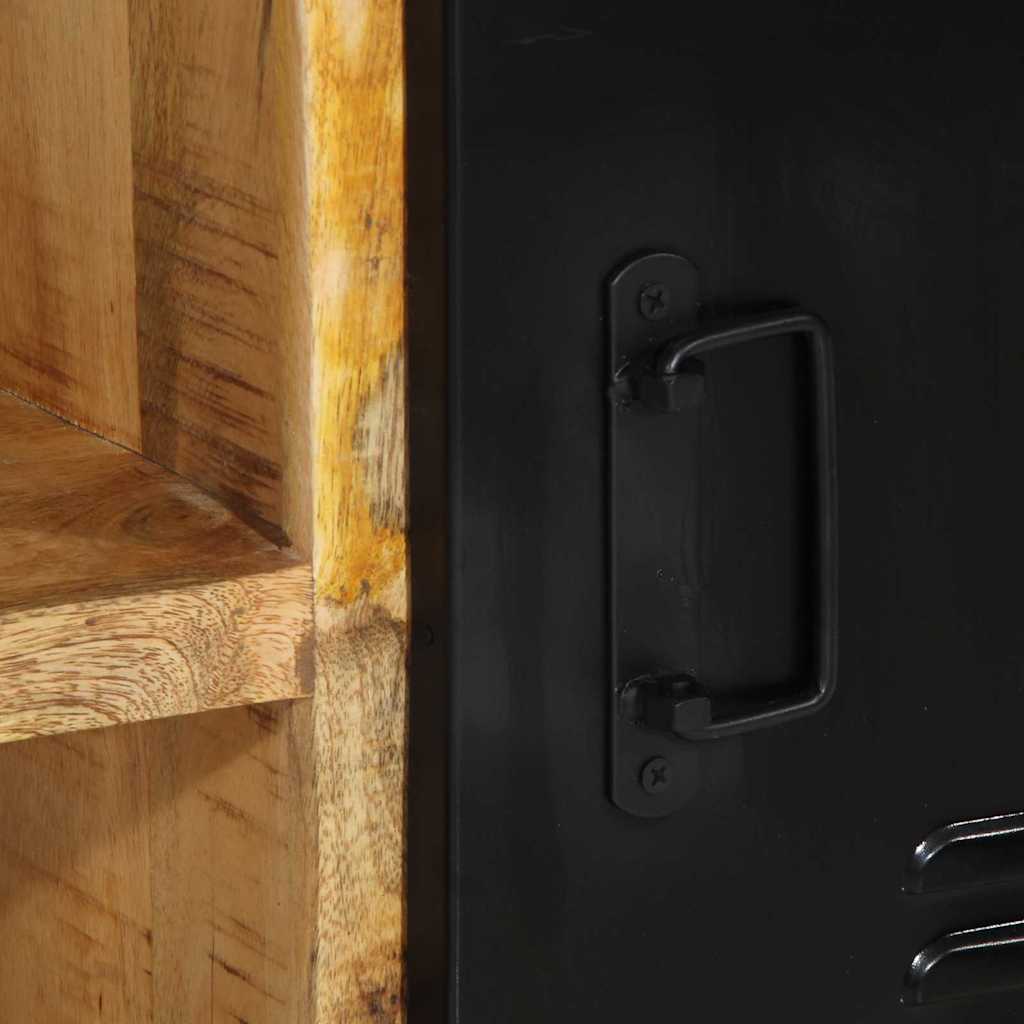 vidaXL Schoenenbank 100x40x50 cm Massief Houten Ruig Mango