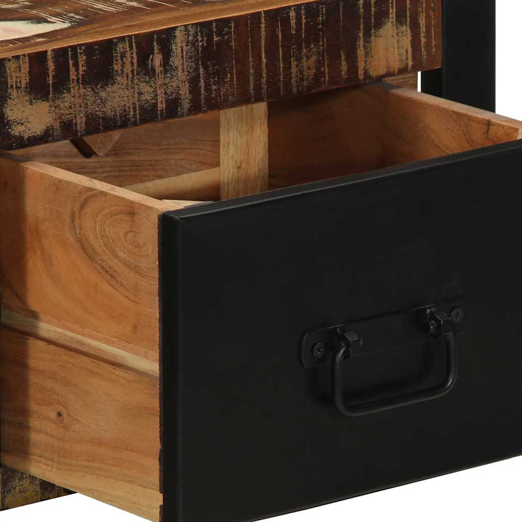 vidaXL Nachtkastje 40x35x25 cm massief ruw mangohout - Aashly