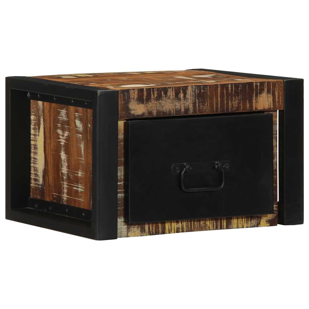 vidaXL Nachtkastje 40x35x25 cm massief ruw mangohout - Aashly