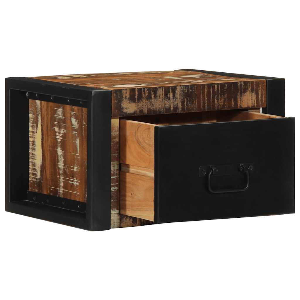 vidaXL Nachtkastje 40x35x25 cm massief ruw mangohout - Aashly