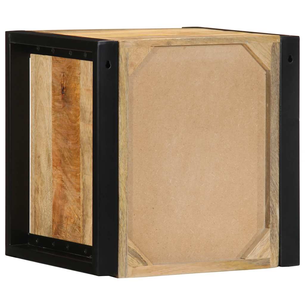 vidaXL Nachtkastje 40x35x40 cm massief ruw mangohout - Aashly