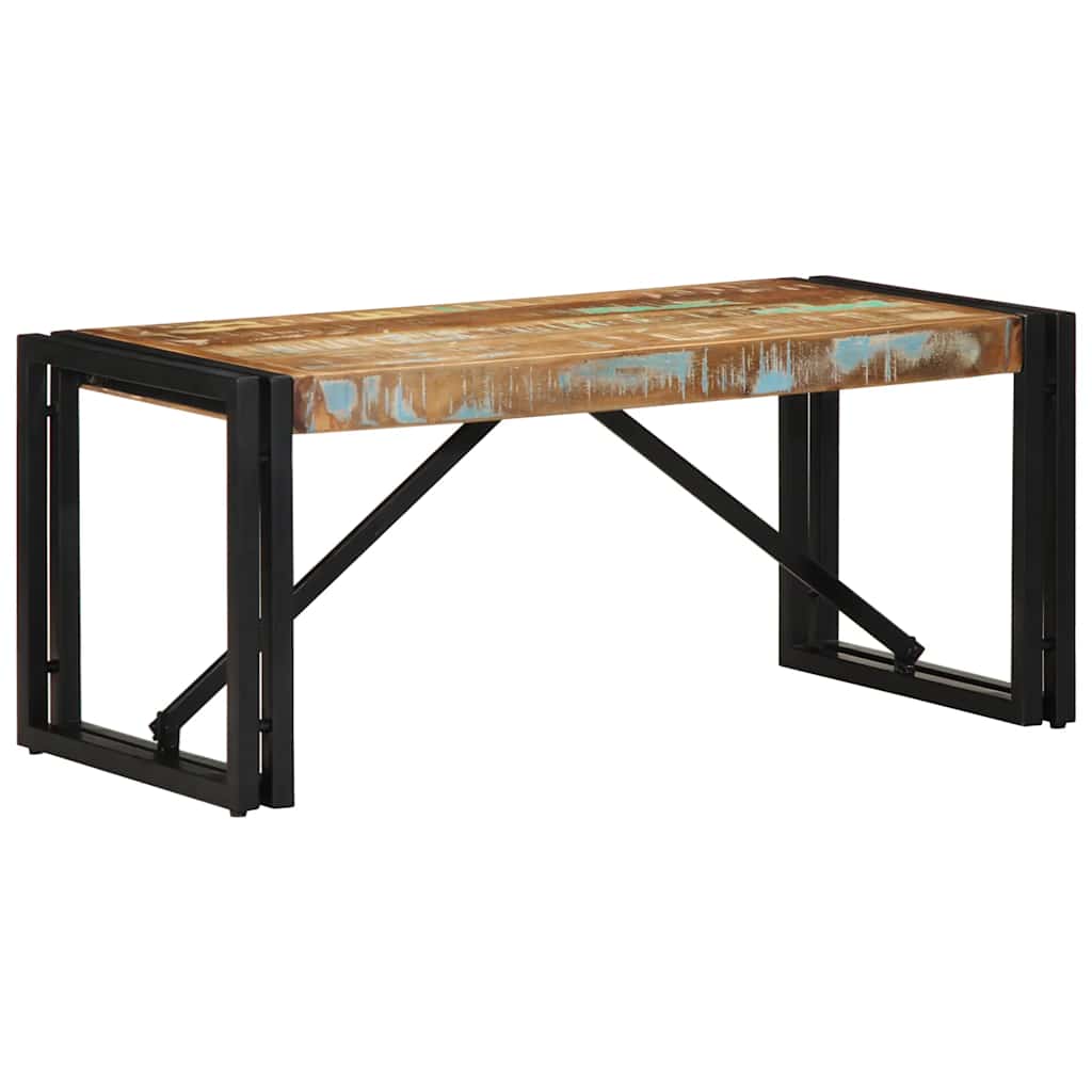 vidaXL Salontafel 100x100x35 cm massief gerecycled hout meerkleurig - Aashly