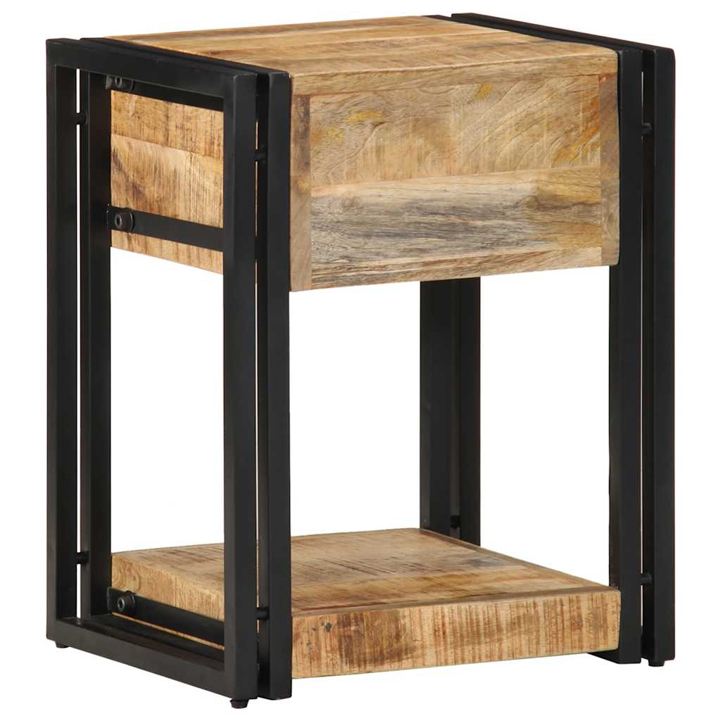 vidaXL Nachtkastjes 2 st 40x35x50 cm massief ruw hout mango - Aashly