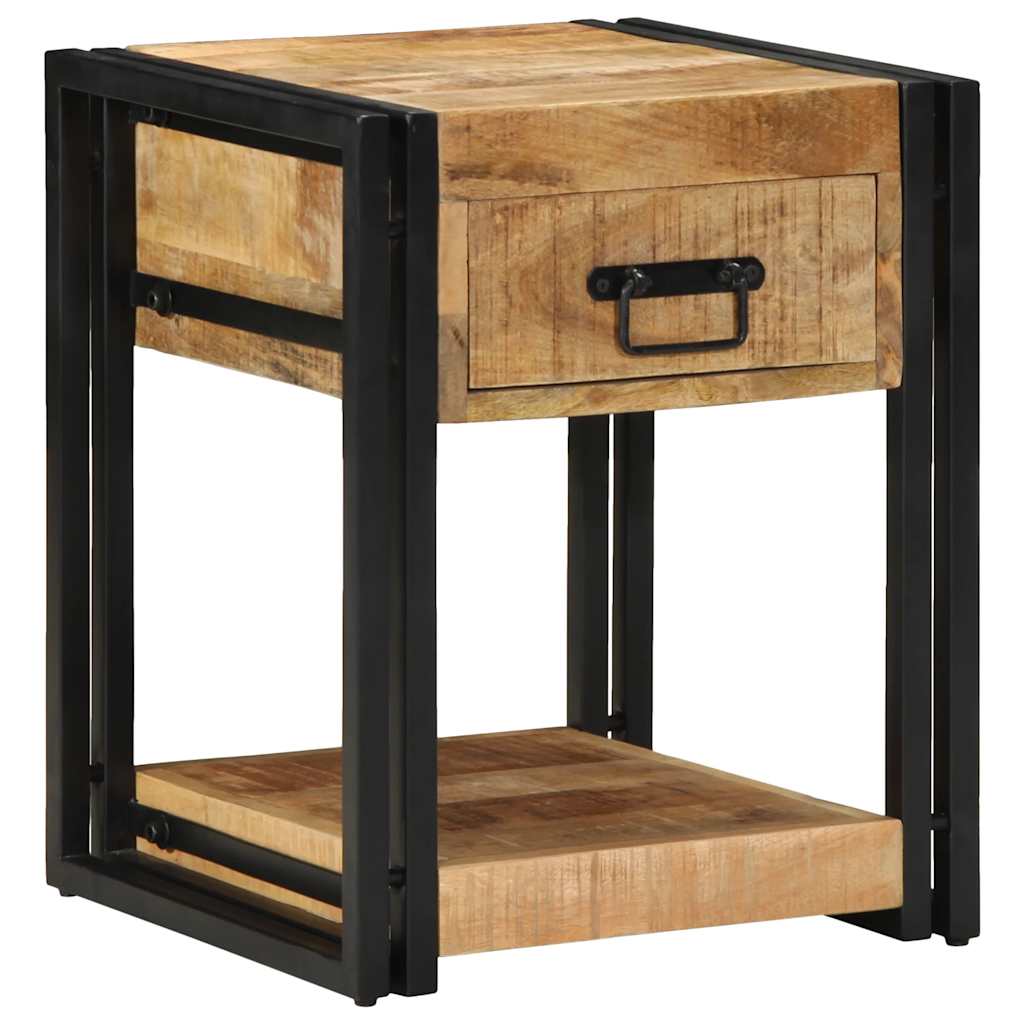 vidaXL Nachtkastjes 2 st 40x35x50 cm massief ruw hout mango - Aashly