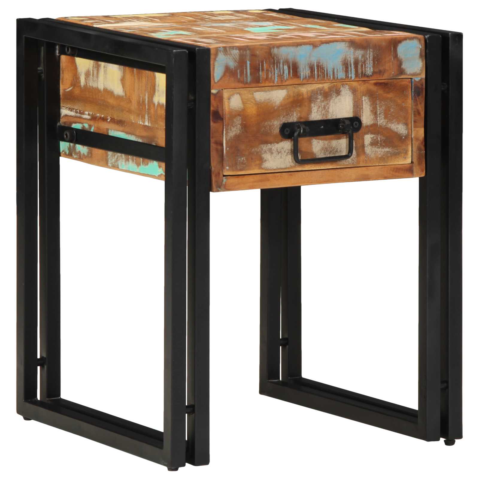 vidaXL Bijzettafel 40x40x50 cm massief ruw mangohout