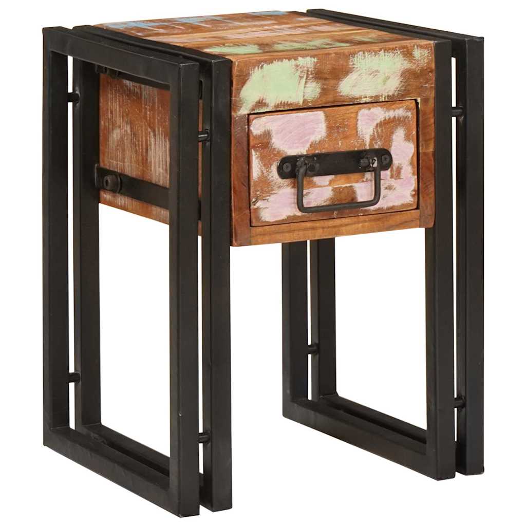 vidaXL Bijzettafel 40x40x50 cm massief ruw mangohout