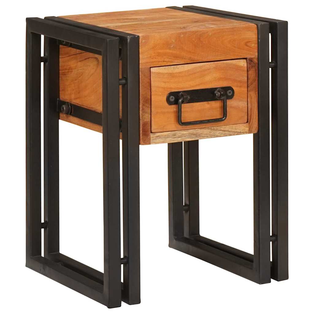 vidaXL Bijzettafel 40x40x50 cm massief ruw mangohout