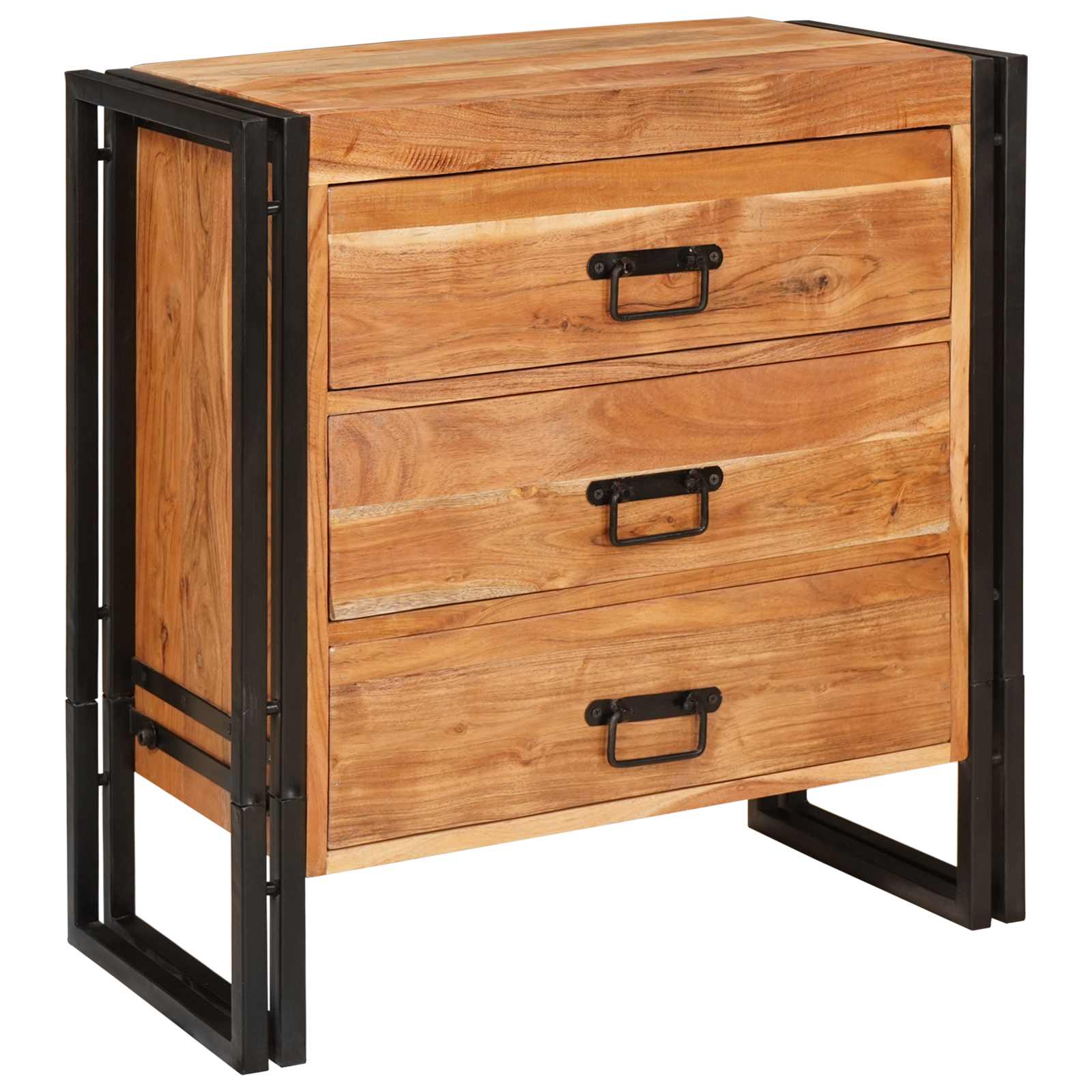vidaXL Dressoir met lade Bruin 66 x 33 x 70 cm massief mangohout