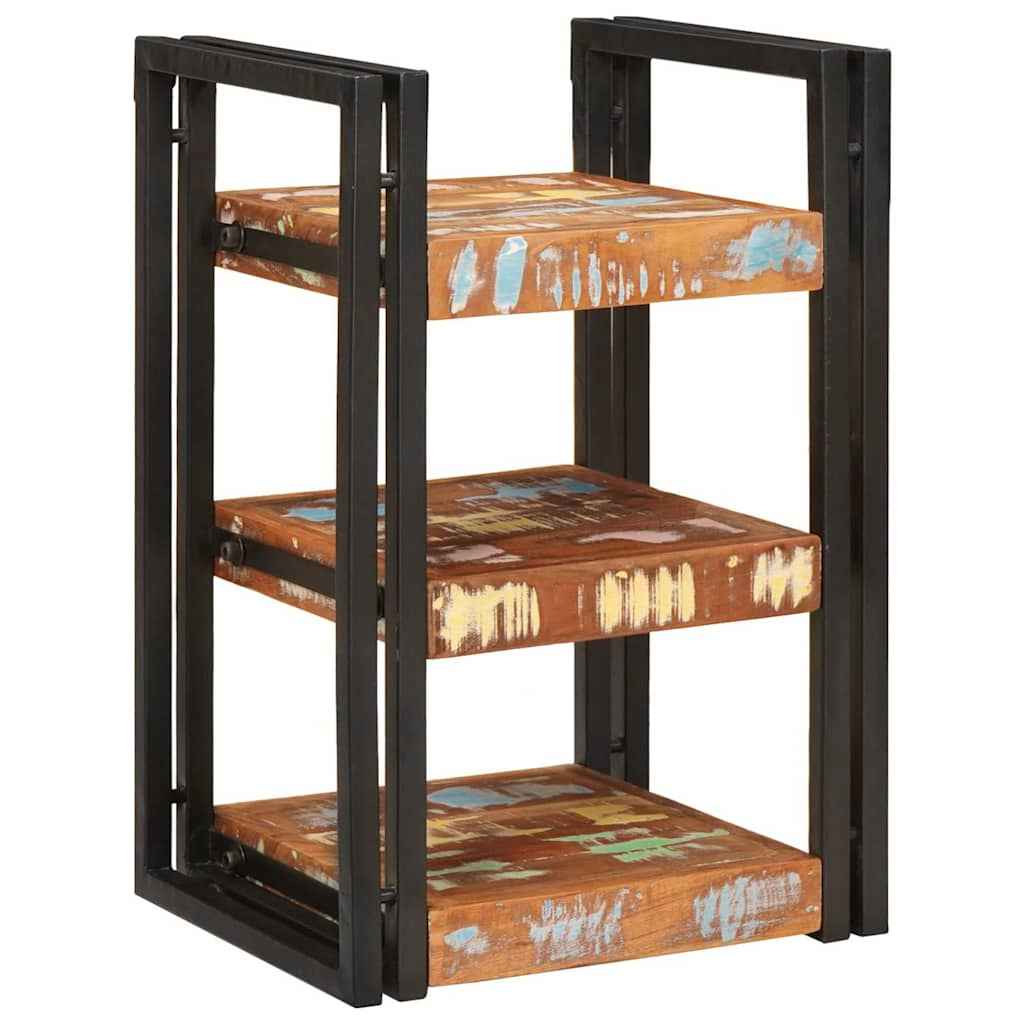 vidaXL Nachtkastje Bruin en zwart 38 x 33 x 58 cm Massief Mango Hout
