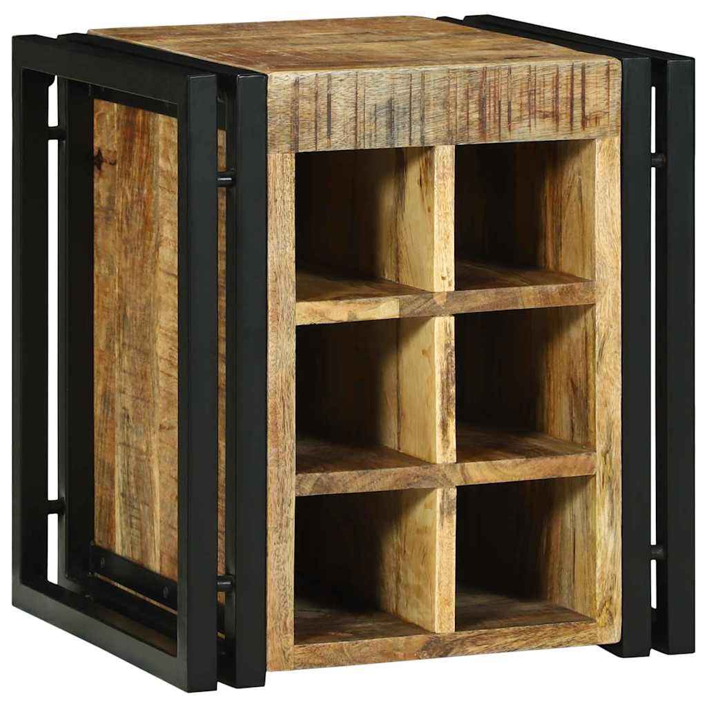 vidaXL Wijnrek 34.5 x 35 x 39 cm Massief Hout Ruw Mangohout