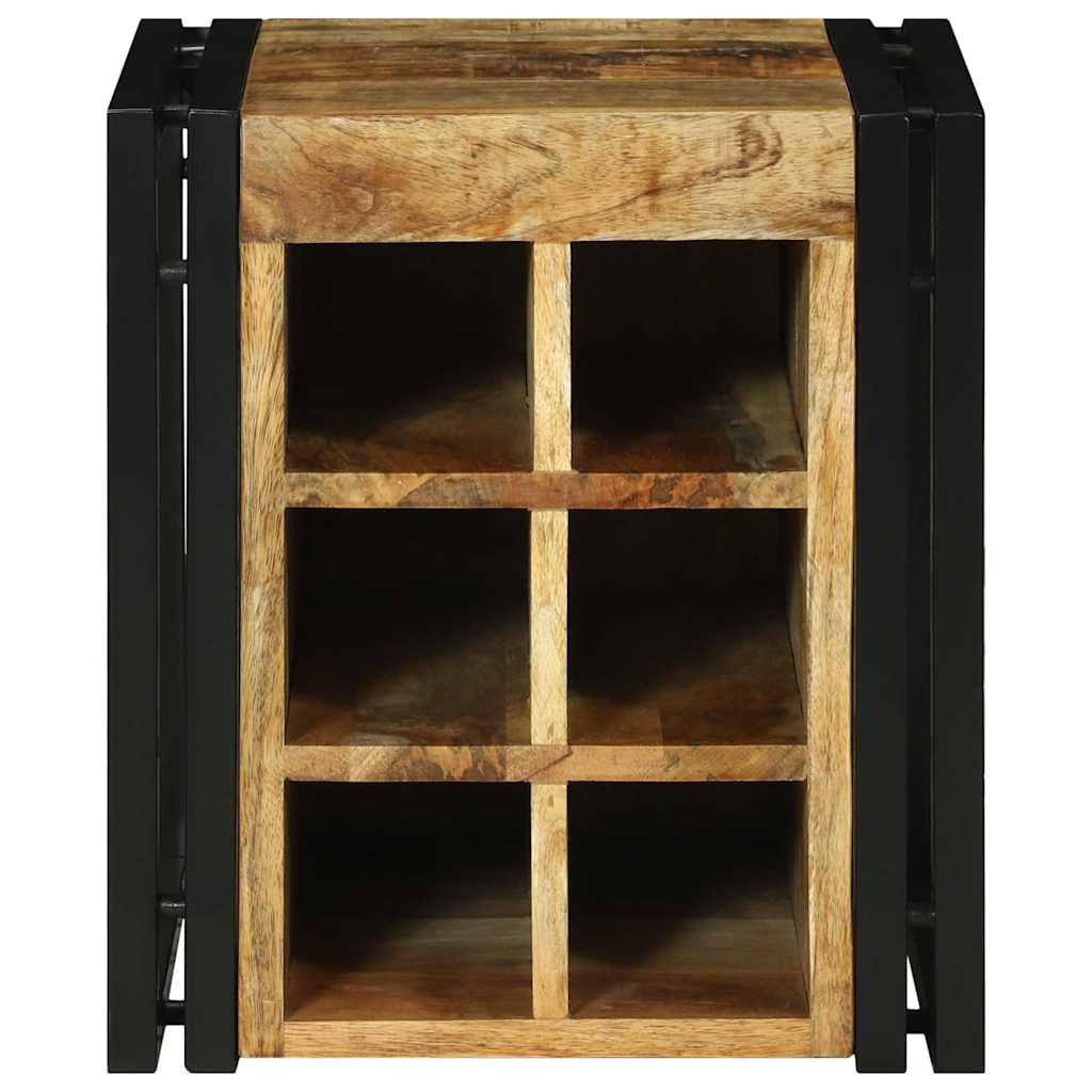 vidaXL Wijnrek 34.5 x 35 x 39 cm Massief Hout Ruw Mangohout