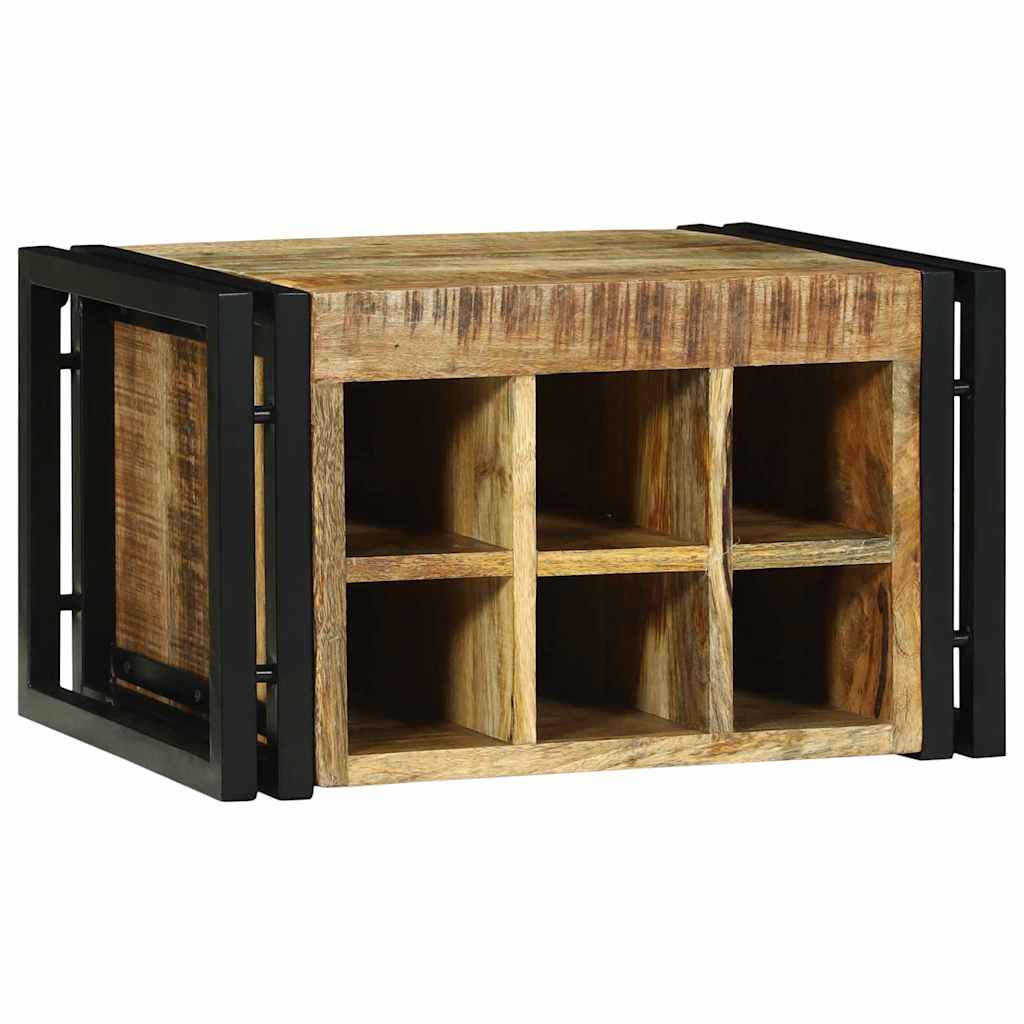 vidaXL Wijnrek 34.5 x 35 x 39 cm Massief Hout Ruw Mangohout