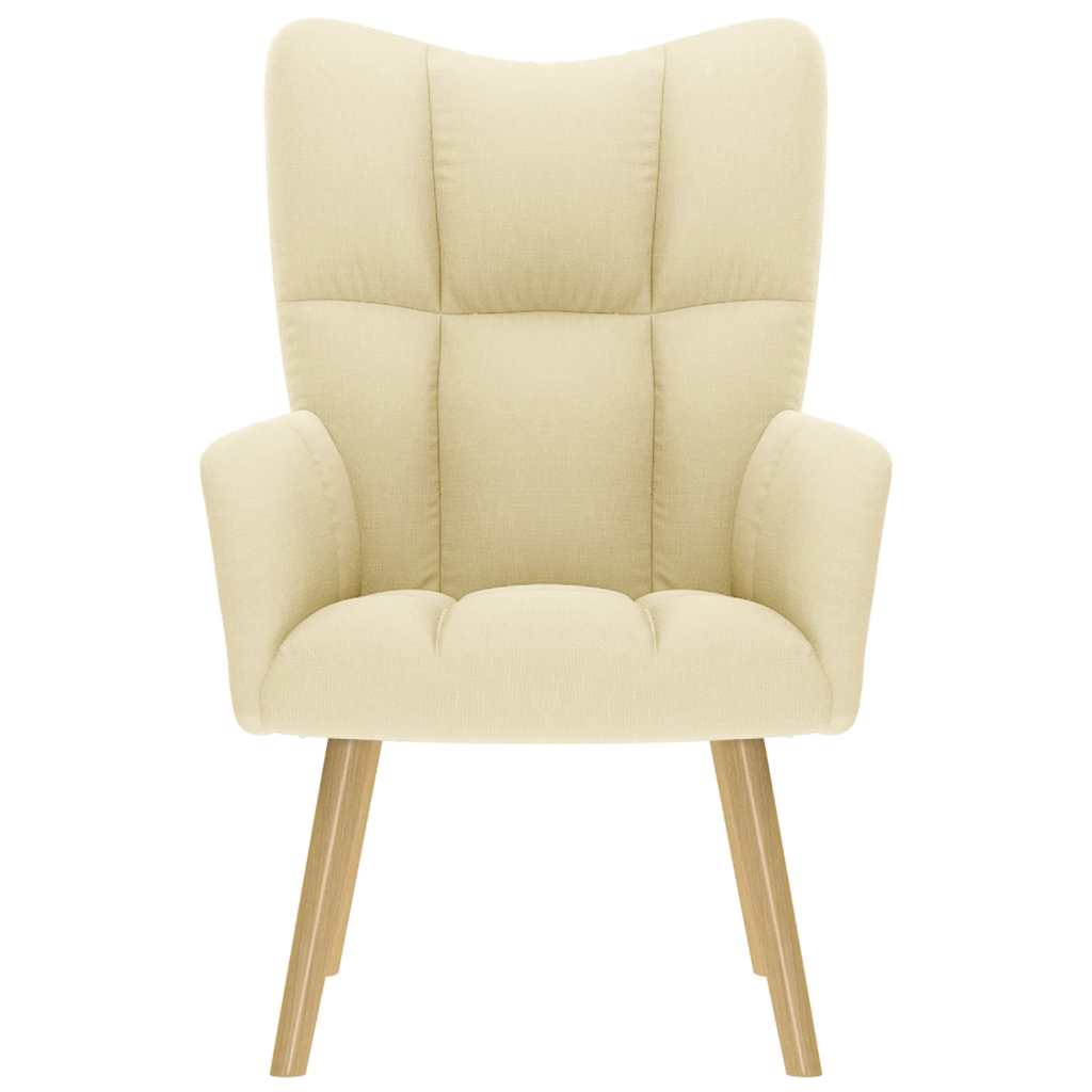 vidaXL Relaxstoel met voetenbank stof donkergrijs - Aashly