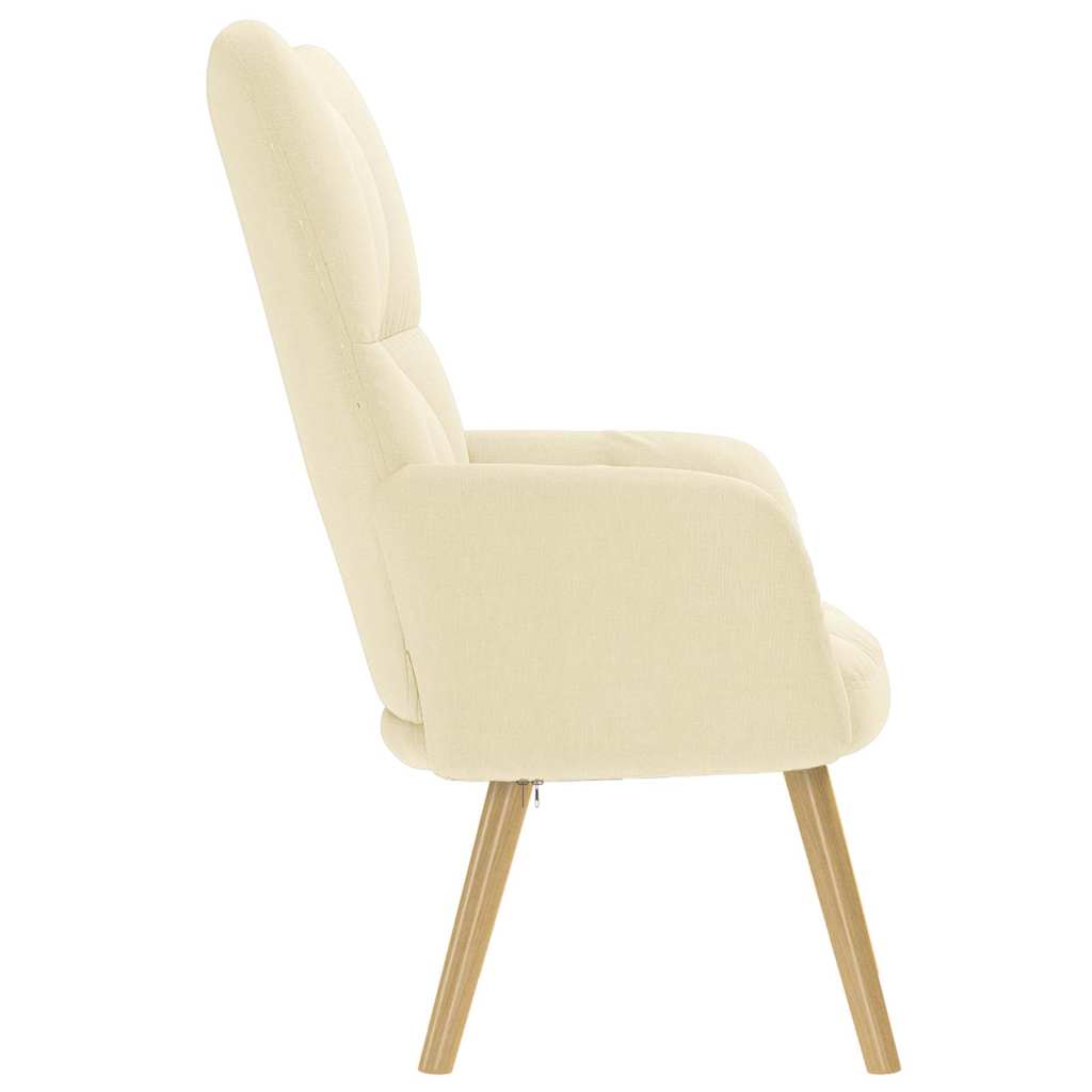 vidaXL Relaxstoel met voetenbank stof donkergrijs - Aashly