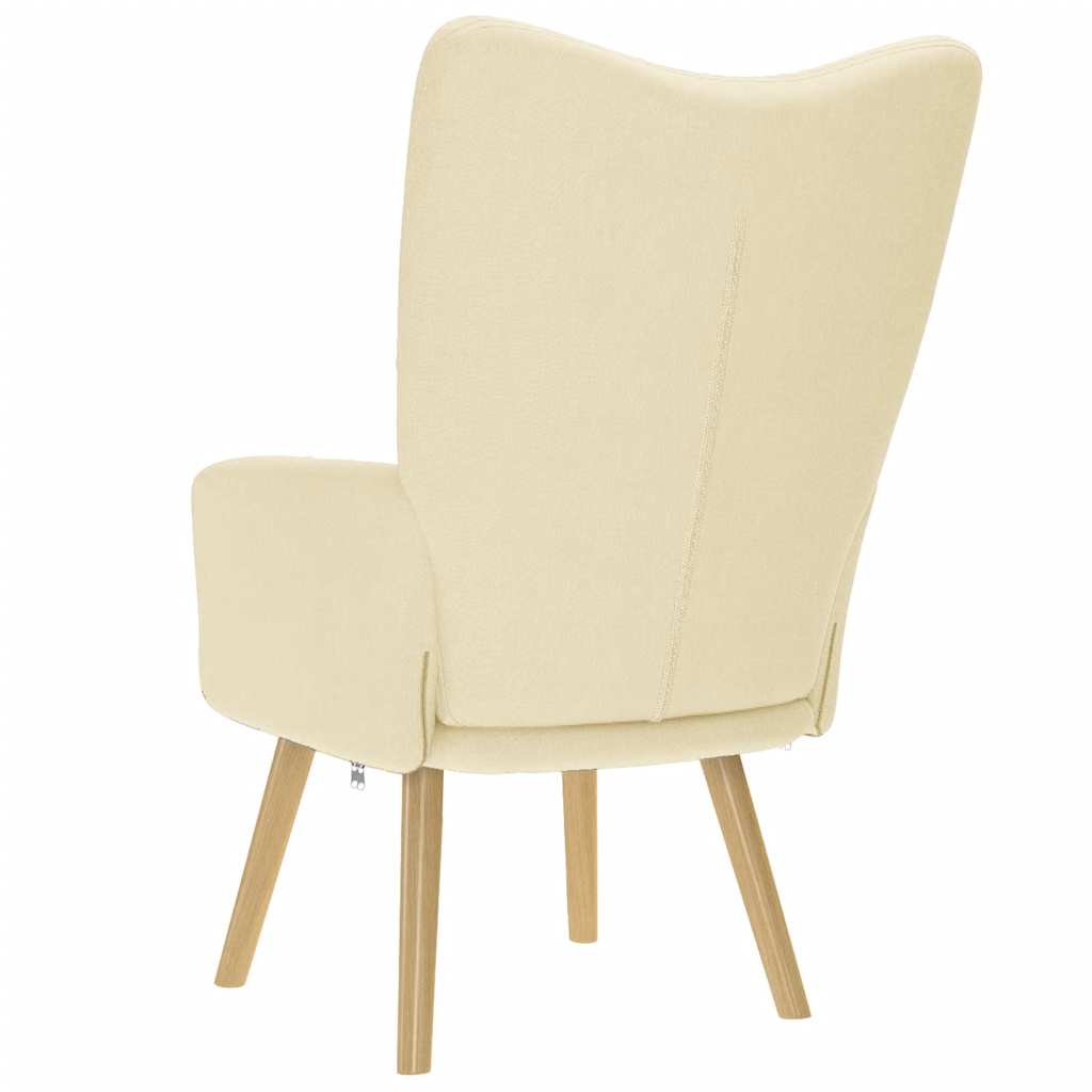 vidaXL Relaxstoel met voetenbank stof donkergrijs - Aashly