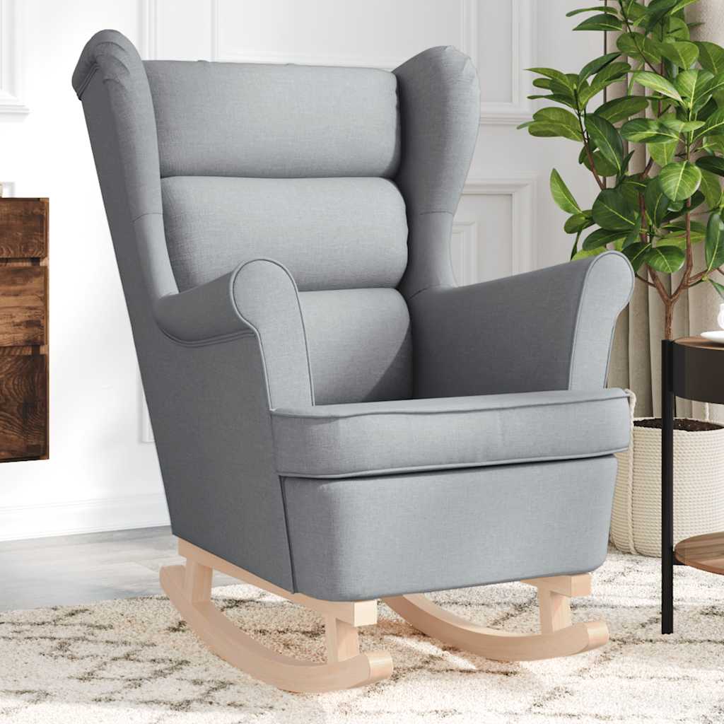 vidaXL Schommelstoel 74x90x102 cm stof lichtgrijs - Aashly