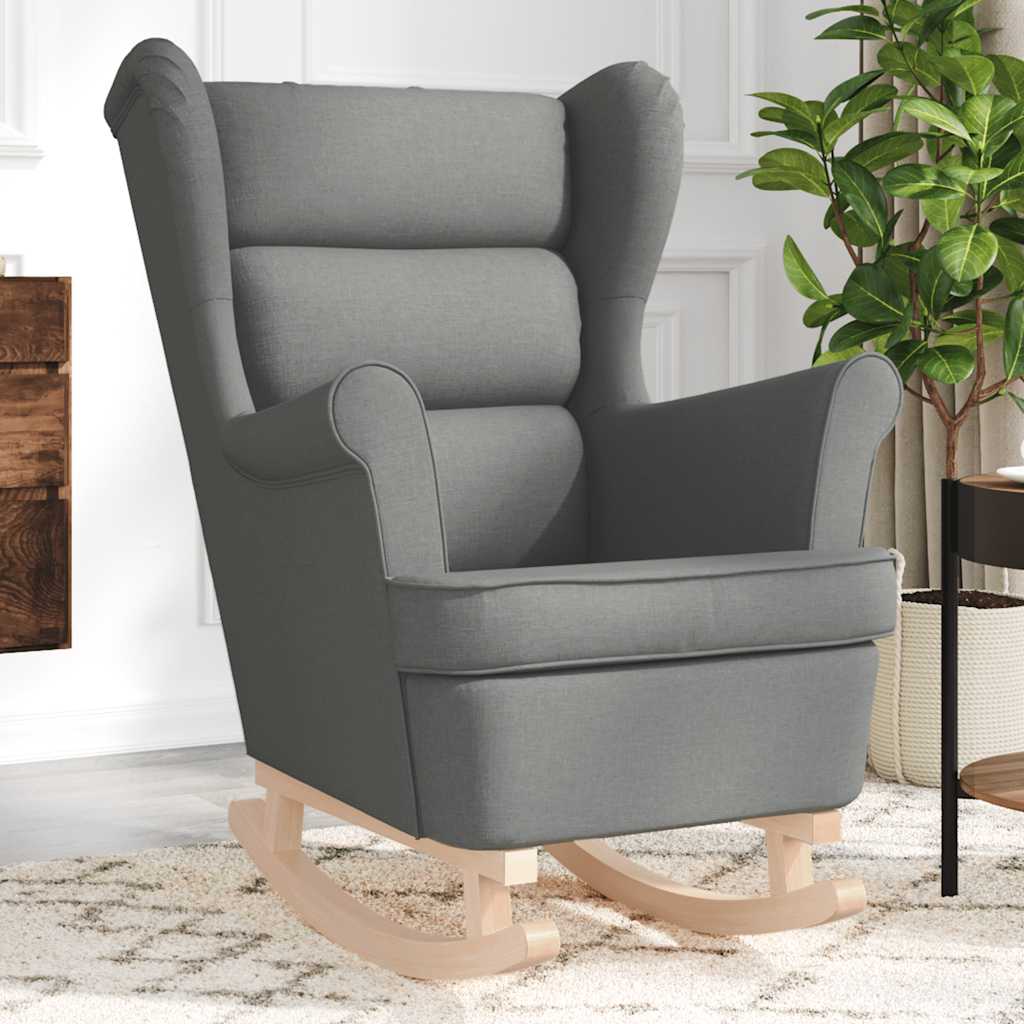 vidaXL Schommelstoel 74x90x102 cm stof lichtgrijs - Aashly