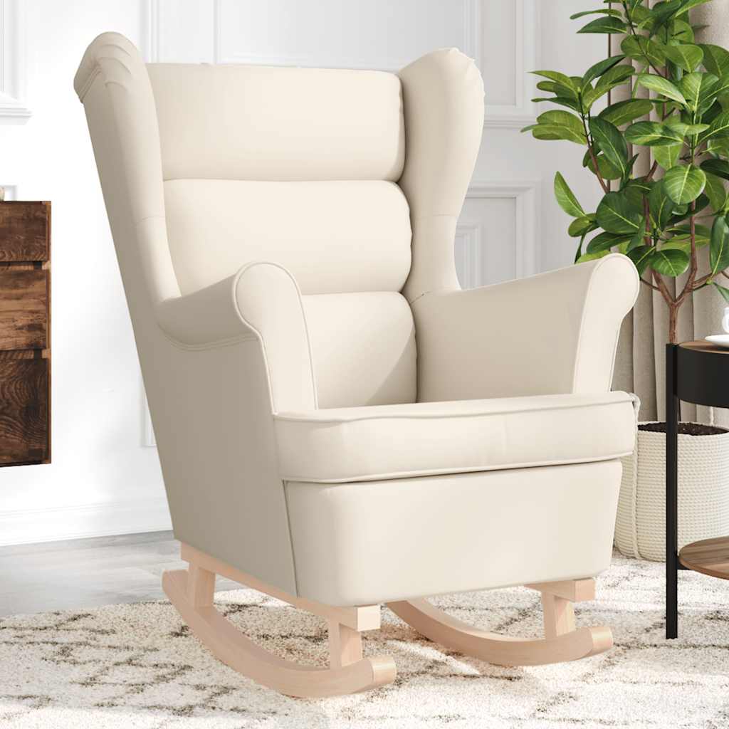 vidaXL Schommelstoel 74x90x102 cm stof lichtgrijs - Aashly