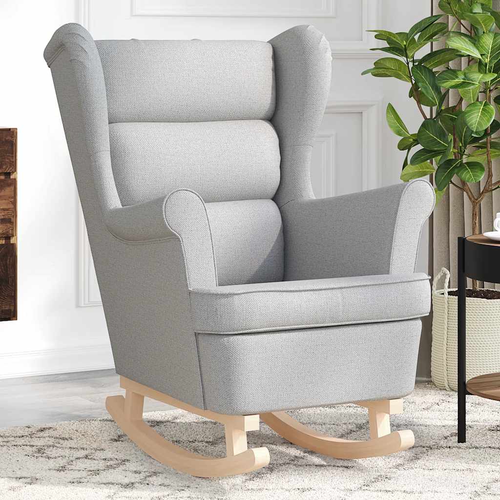 vidaXL Schommelstoel 74x90x102 cm stof lichtgrijs - Aashly