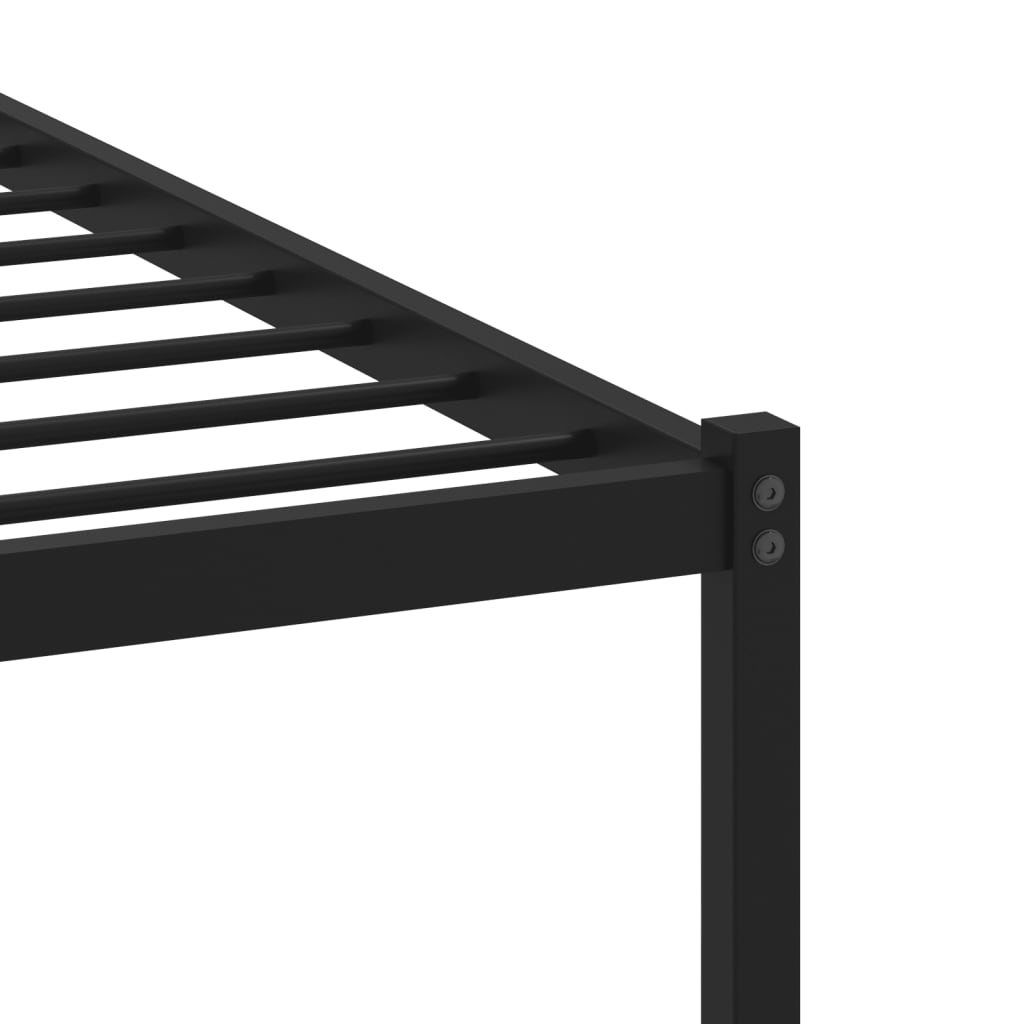 vidaXL Bedframe zonder matras metaal gerookt eikenkleurig 160x200 cm