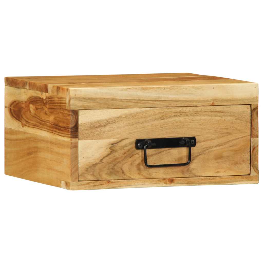 vidaXL Nachtkastje wandgemonteerd massief gerecycled hout - Aashly